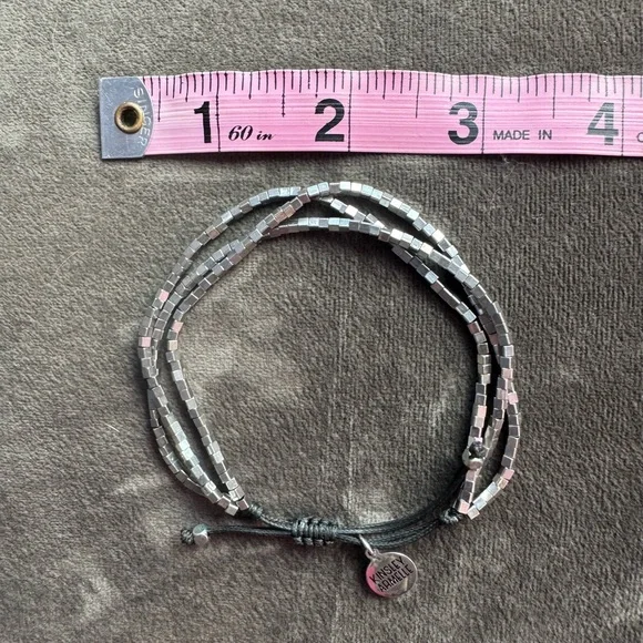Kinsley Armelle Silver and Gray Bracelet Set of 4 - Picture 4 of 5